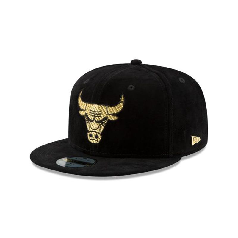 NBA Chicago Bulls Vivid Velvet 59Fifty Fitted (ZQI3999) - Black New Era Caps